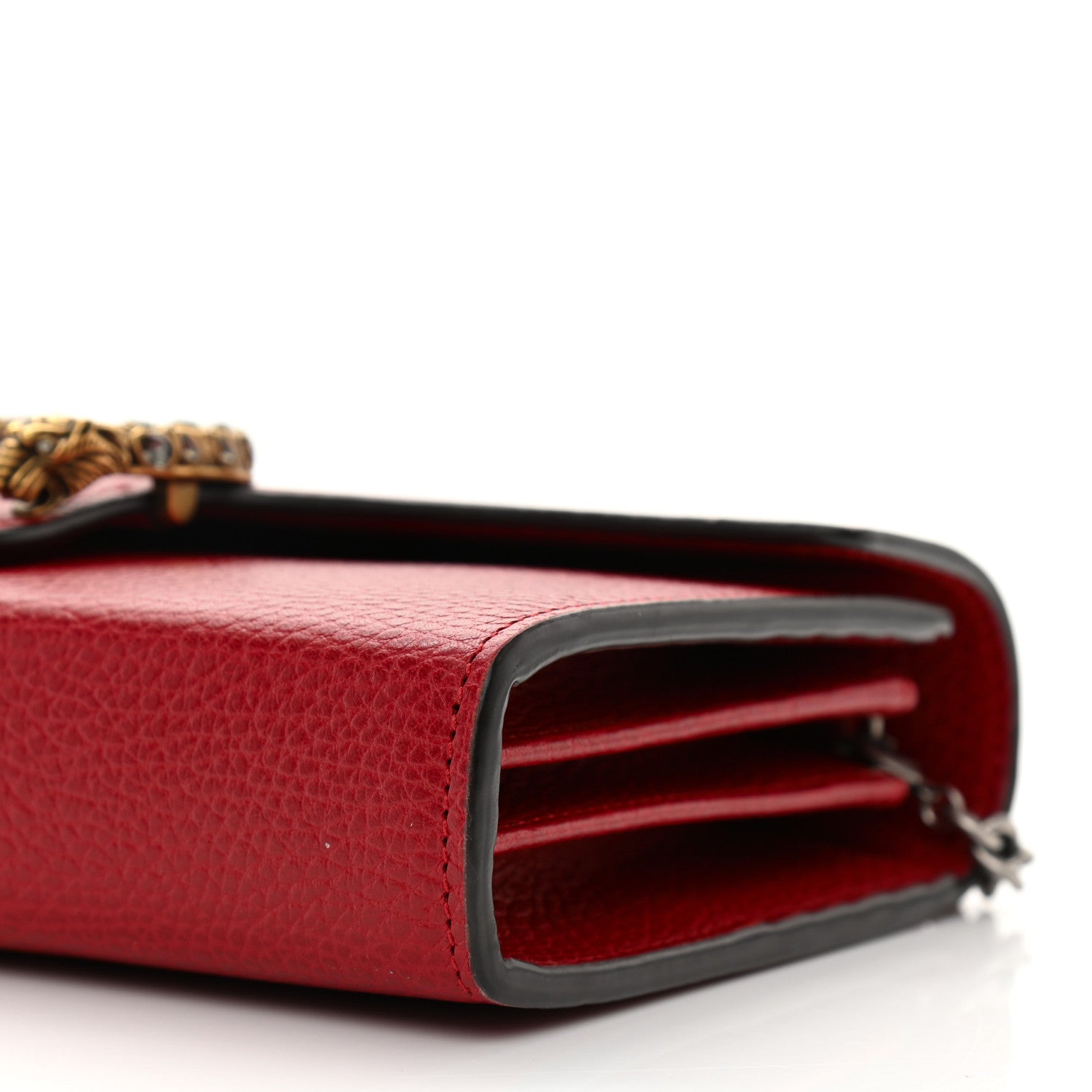 Gucci Calfskin Mini Dionysus Chain Wallet Hibiscus Red 10 of 10