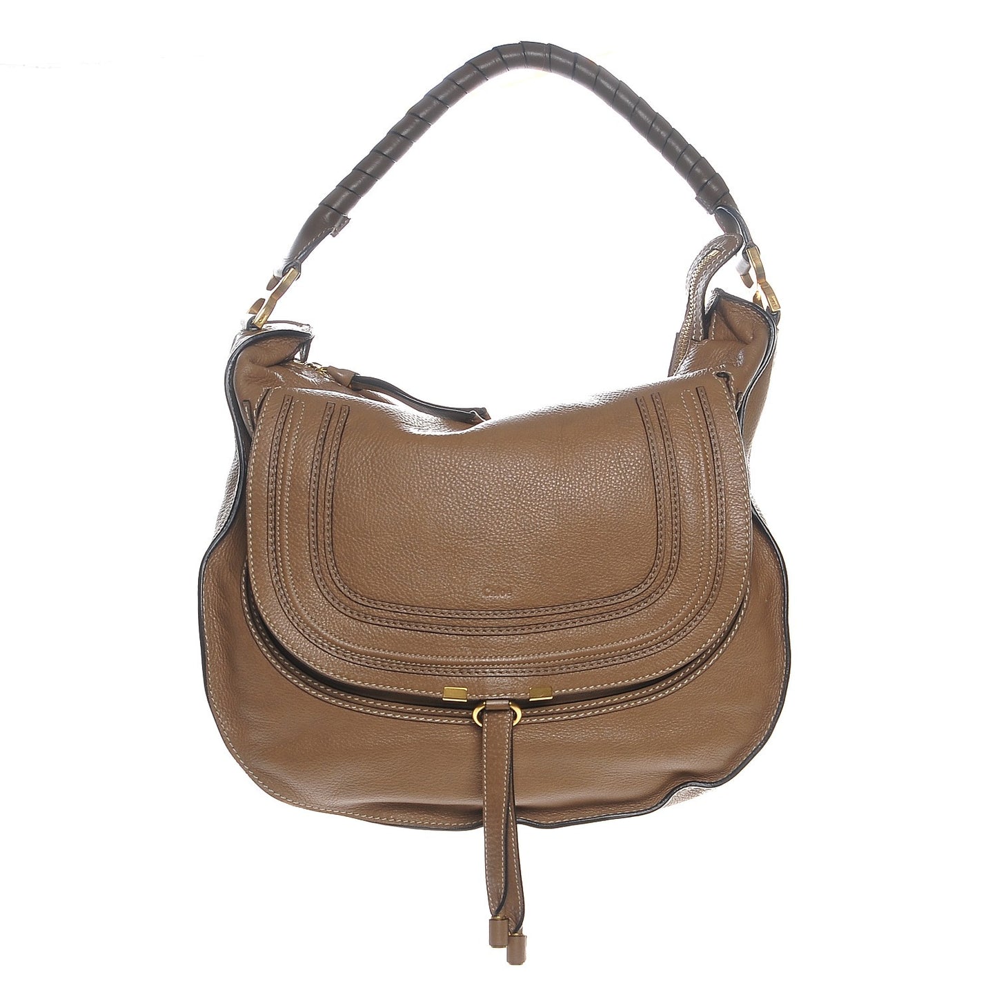 Calfskin Large Marcie Hobo Nut