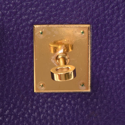 Hermes Taurillon Clemence Birkin 30 Iris 14 of 33