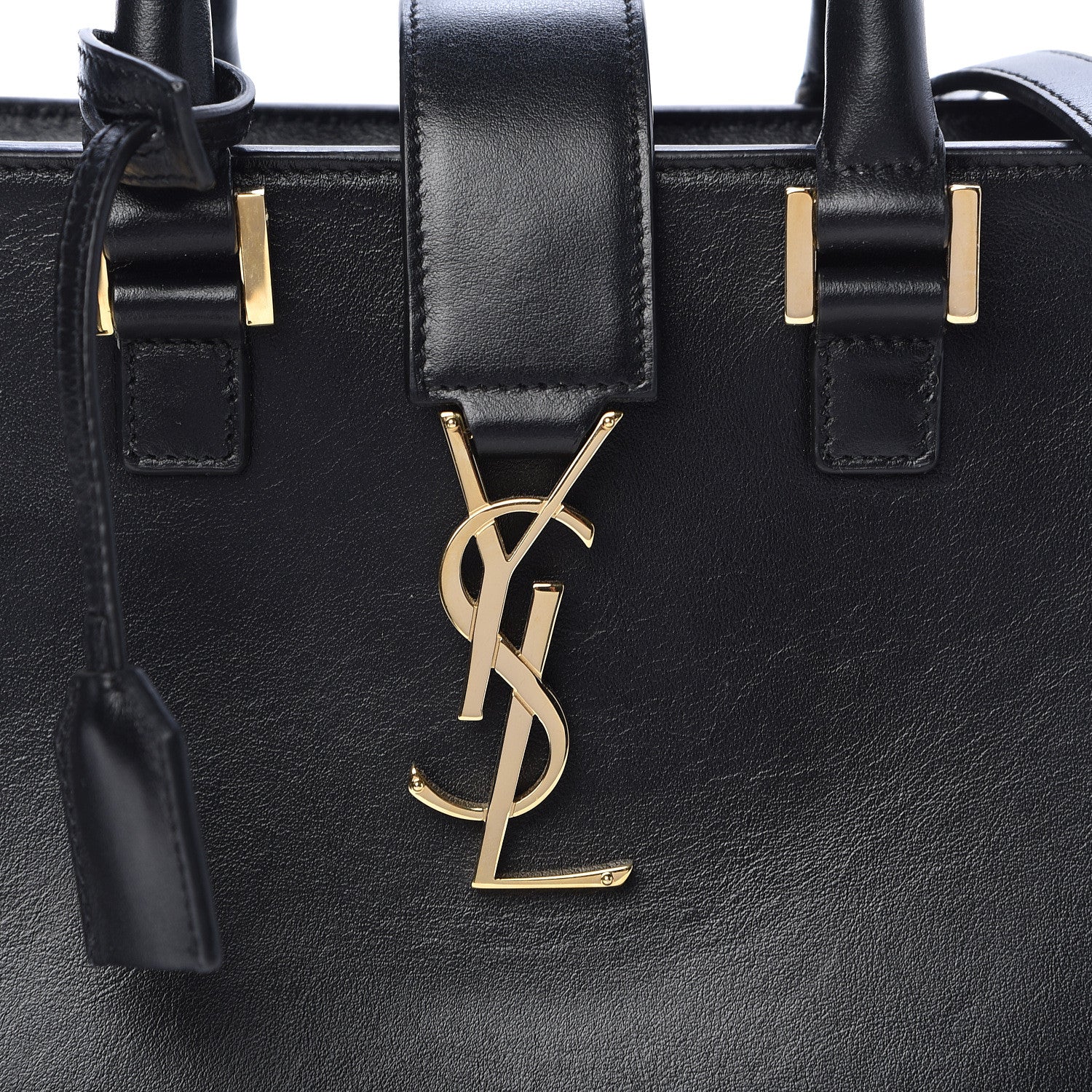 Saint Laurent Calfskin Monogram Baby Cabas Black 10 of 10