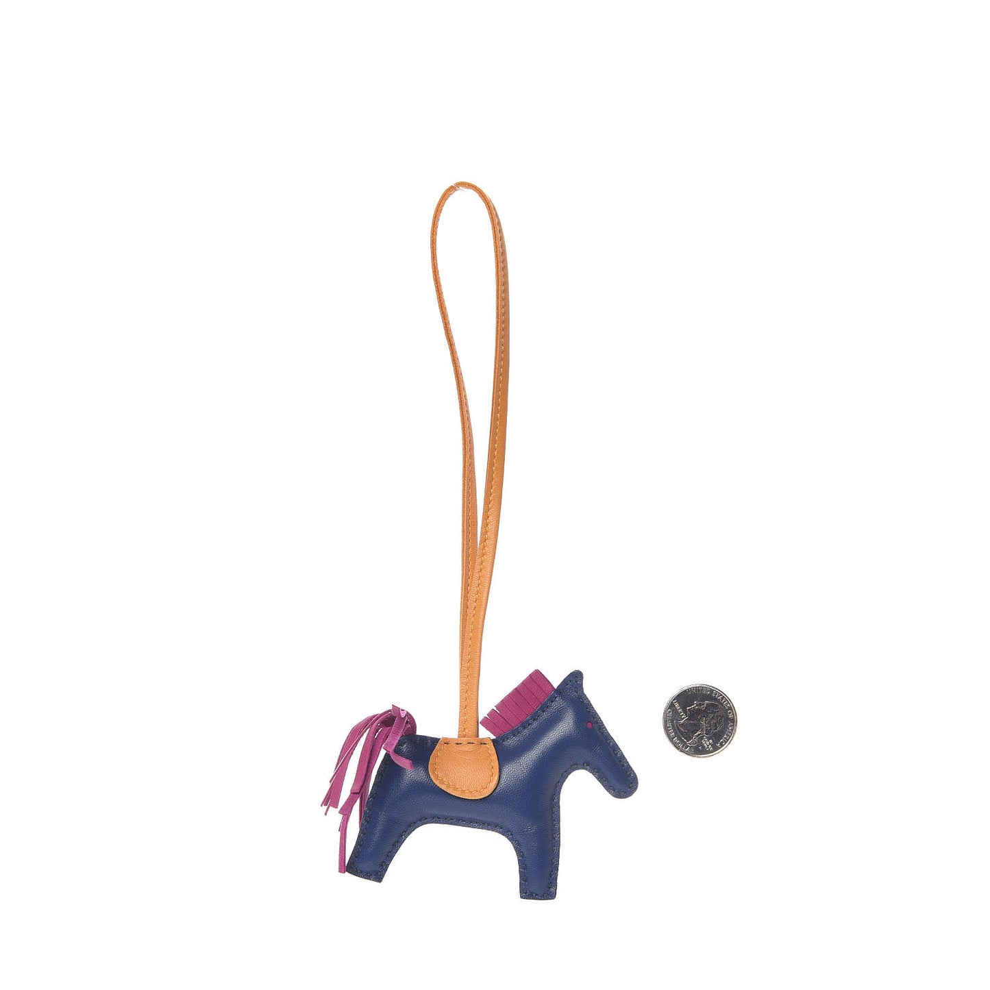 Milo Lambskin Grigri Rodeo Horse Bag Charm PM Bleu Saphir Rose Pourpre Bouton D'Or