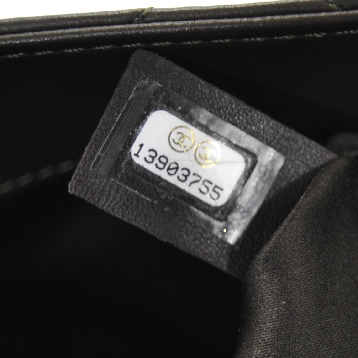 Chanel Lambskin Quilted 3 Flap Bag Dark Khaki 9 of 10