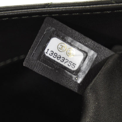 Chanel Lambskin Quilted 3 Flap Bag Dark Khaki 9 of 10