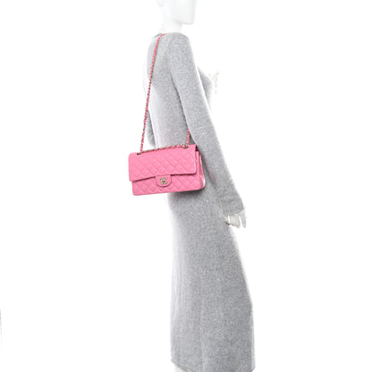 Chanel Caviar Quilted Medium Double Flap Pink 2 of 10