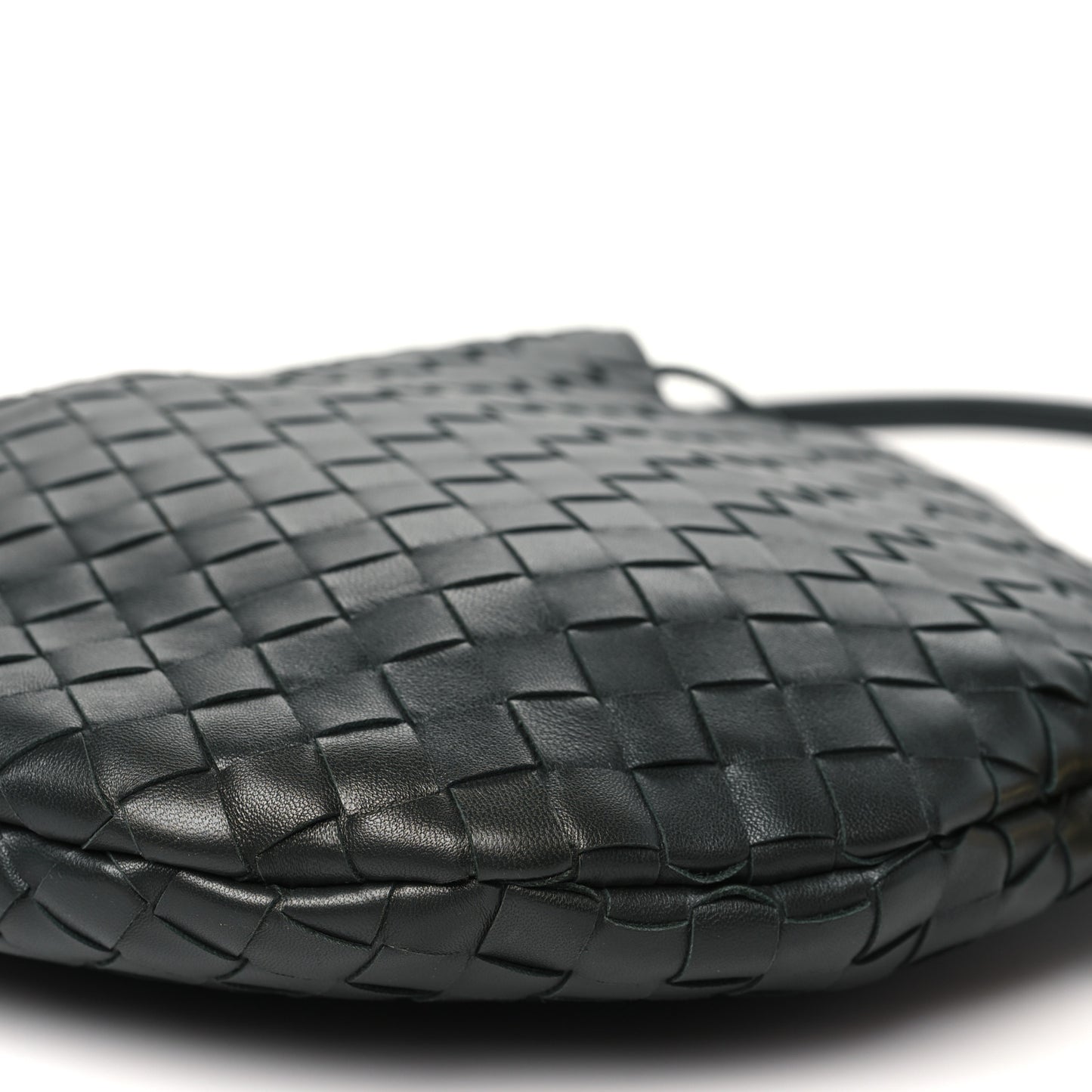 Nappa Intrecciato Medium Solstice Hobo Dark Green