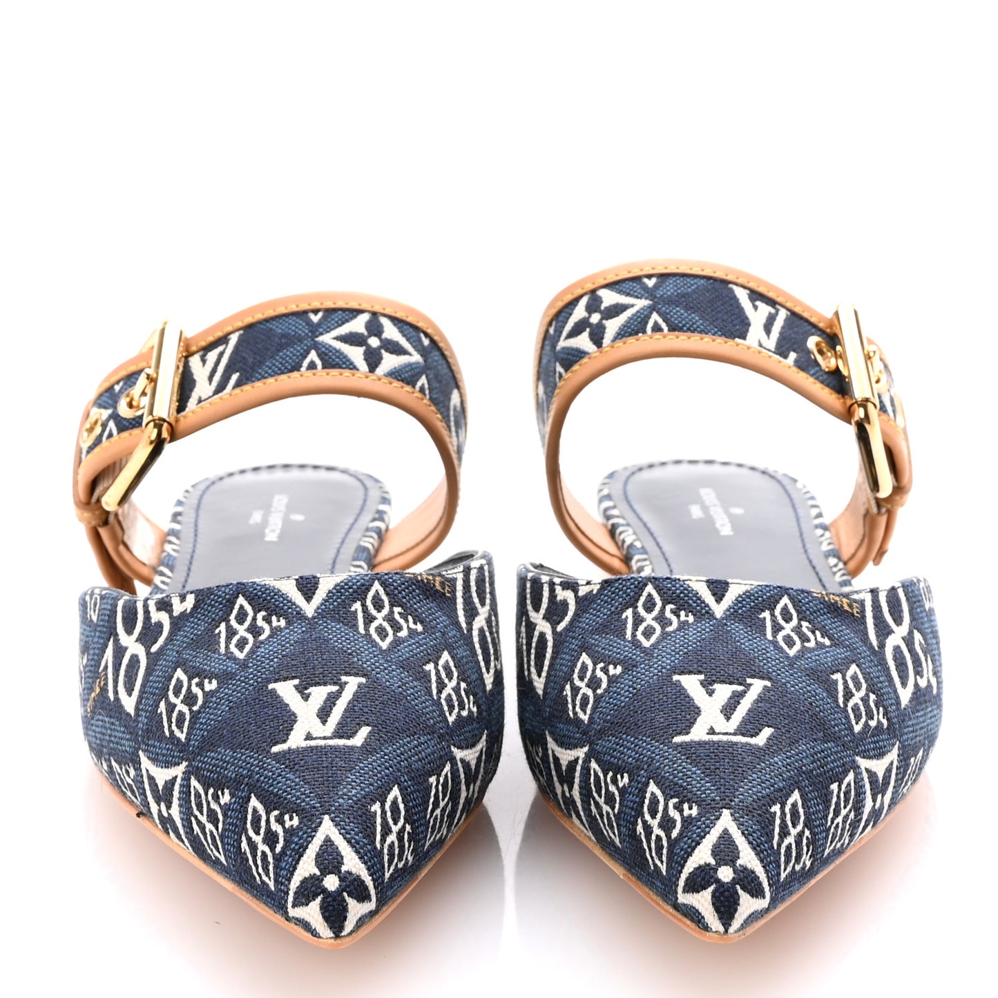 Jacquard Since 1854 Sofia Flat Mules 38 Blue