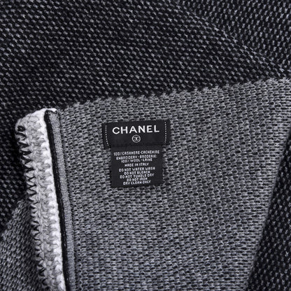 Chanel Cashmere CC Scarf Grey 4 of 4
