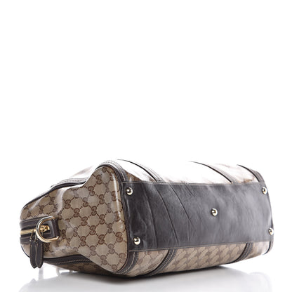Gucci Crystal Monogram Large Duchessa Boston Dark Brown 4 of 10