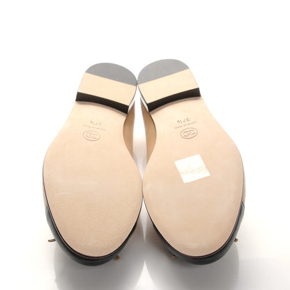 Chanel Lambskin Cap Toe Ballerina Flats 37.5 Beige Black 5 of 8