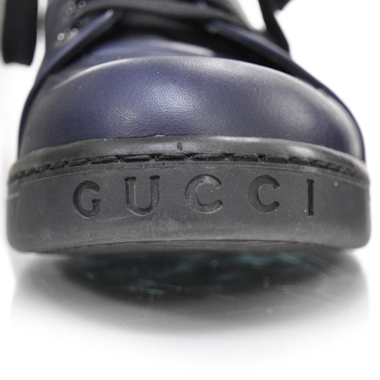 Leather Mens GG High Top Sneakers 10.5 Navy