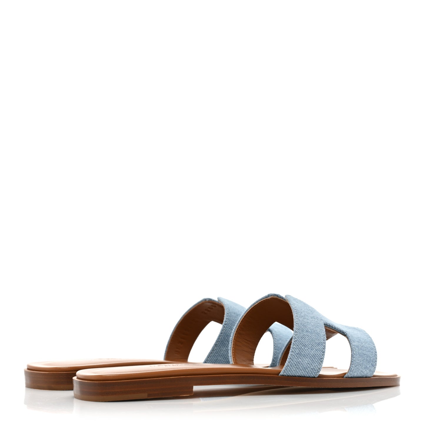 Denim Canvas Oran Sandals 37.5 Bleu Clair