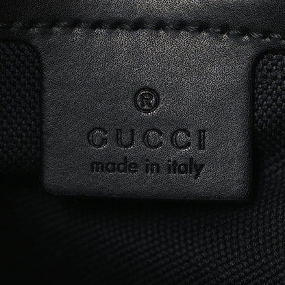 Gucci GG Supreme Monogram Appia Calfskin Web Flat Messenger Bag Black Grey 6 of 11