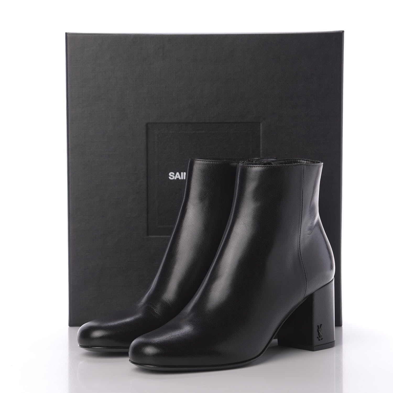 Saint Laurent Nappa Loulou Ankle Zip Boot 37 Black 9 of 9