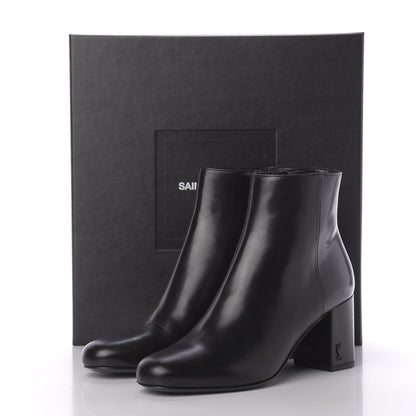Saint Laurent Nappa Loulou Ankle Zip Boot 37 Black 9 of 9