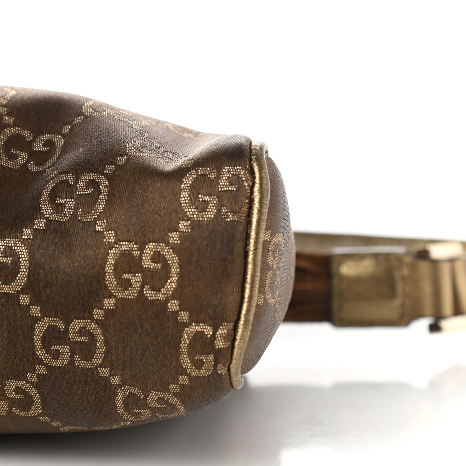 Gucci Satin Monogram D Ring Cosmetic Case Metallic Bronze 9 of 12