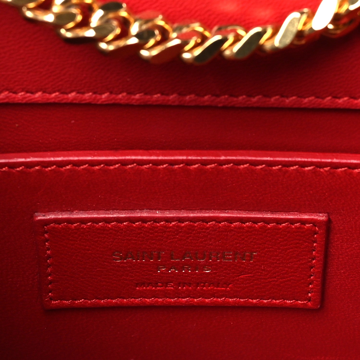 Saint Laurent Suede Small Classic Monogram Kate Tassel Satchel Red 6 of 12