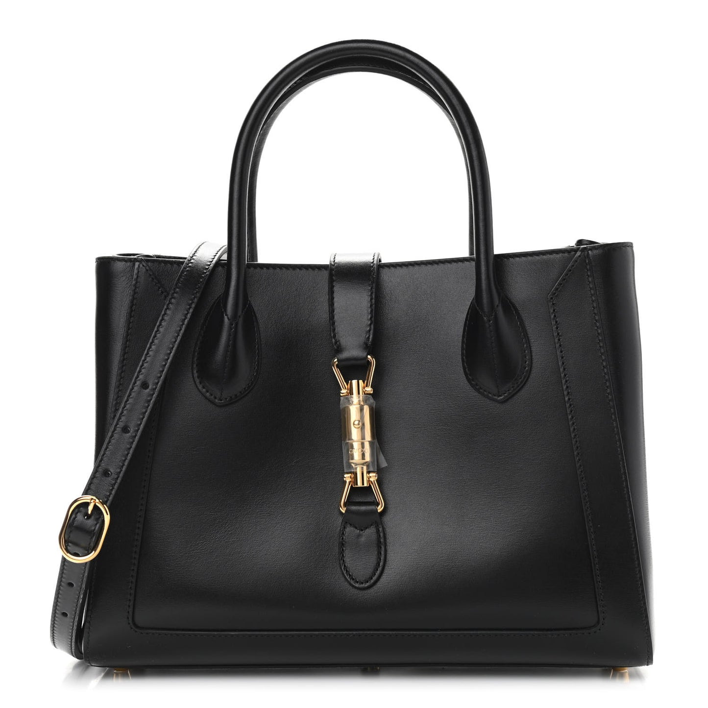 Boarded Plutone Calfskin Medium Jackie 1961 Tote Black