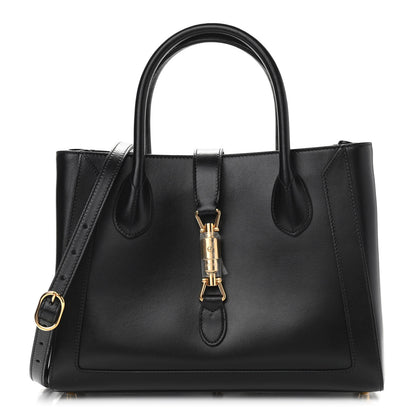 Gucci Boarded Plutone Calfskin Medium Jackie 1961 Tote Black 1 of 11