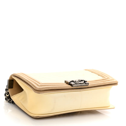 Chanel Lambskin Quilted Medium Boy Flap Ivory Havana Beige 3 of 12