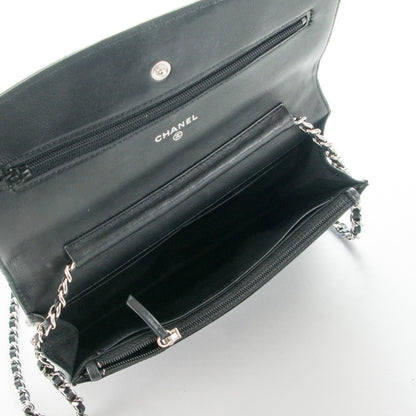 Chanel Patent Quilted Brilliant Wallet On Chain WOC Black 5 of 8