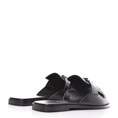 Hermes Goatskin Auteuil Sandals 36 Black 4 of 9