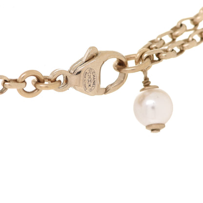 Chanel Pearl Crystal CC Pendant Necklace Gold 5 of 6