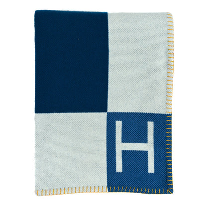 Hermes Wool Cashmere Avalon Vibration Blanket Outremer 1 of 3
