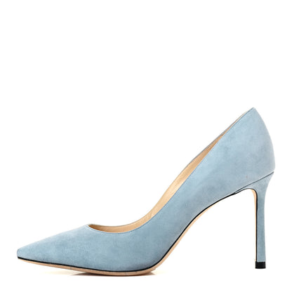 Jimmy Choo Suede Romy 85 Pumps 37 Aqua 1 of 4