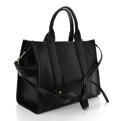 Marc Jacobs Grained Calfskin Medium The Tote Bag Black 2 of 7