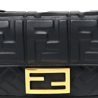 Fendi Nappa FF 1974 Embossed Mini Baguette Black 8 of 10