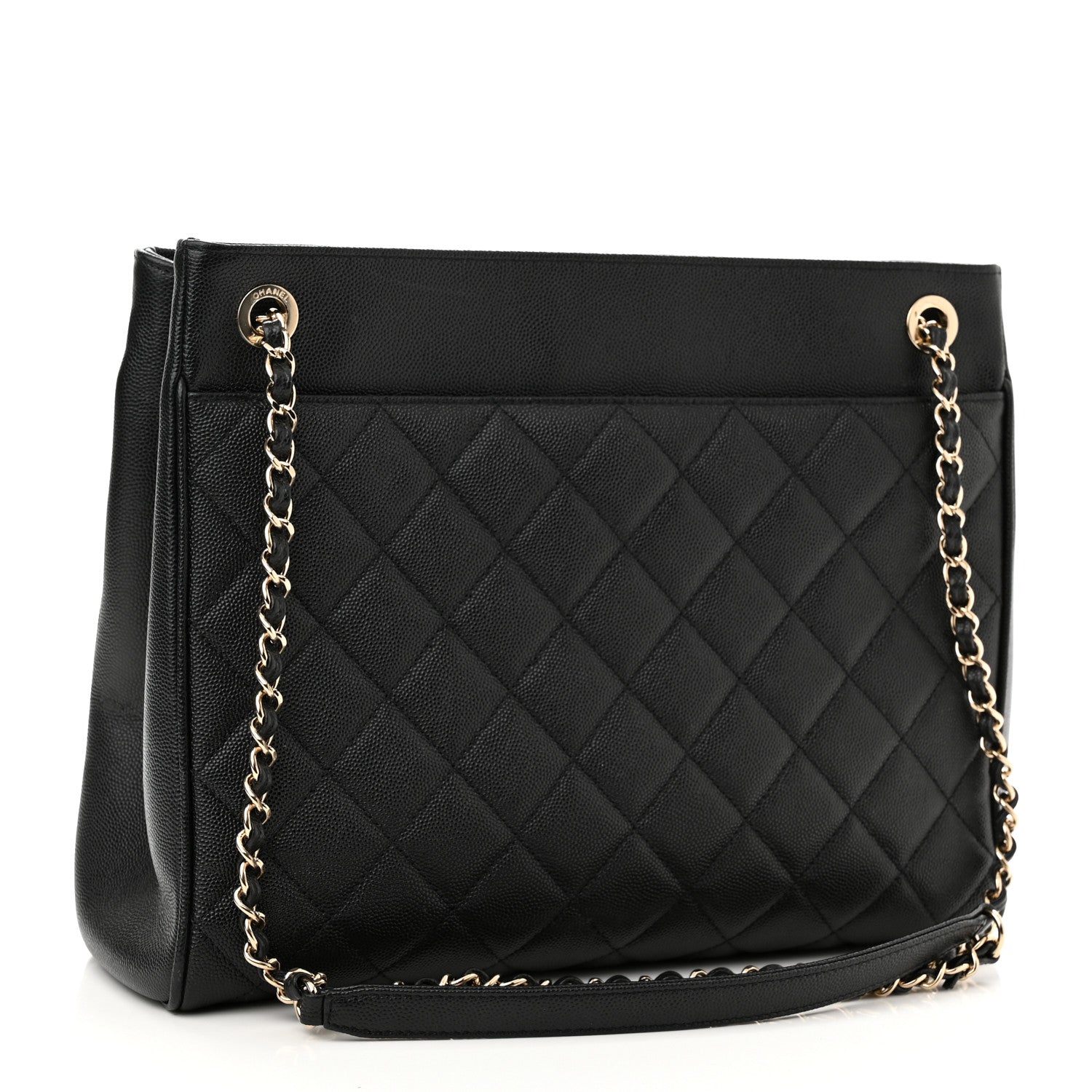 Chanel Caviar Quilted In Out Flap Shopping Tote Black 4 of 12