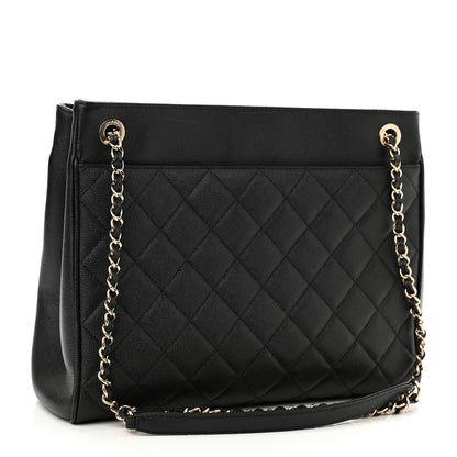 Chanel Caviar Quilted In Out Flap Shopping Tote Black 4 of 12
