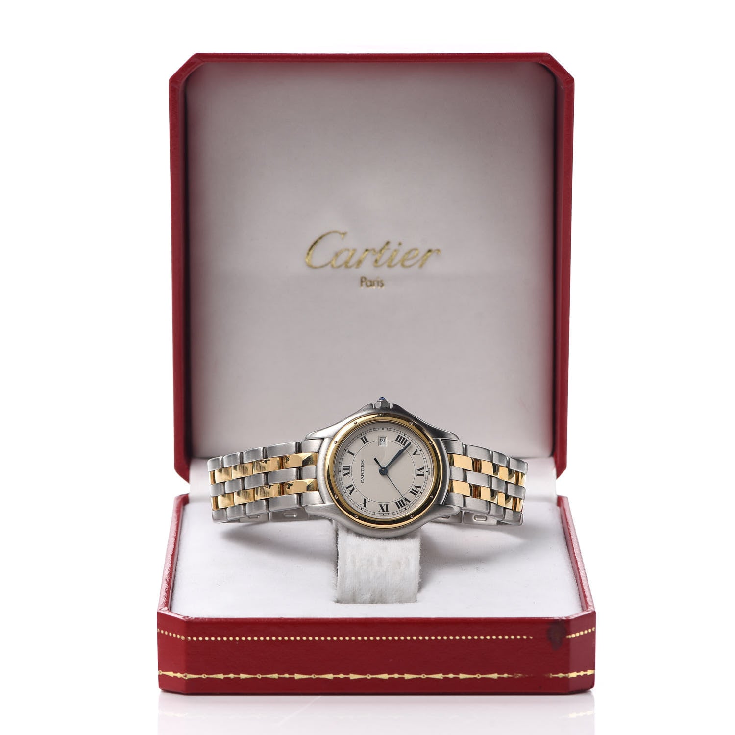 Cartier Stainless Steel 18K Yellow Gold 33mm Cougar Quartz Watch 6 of 6