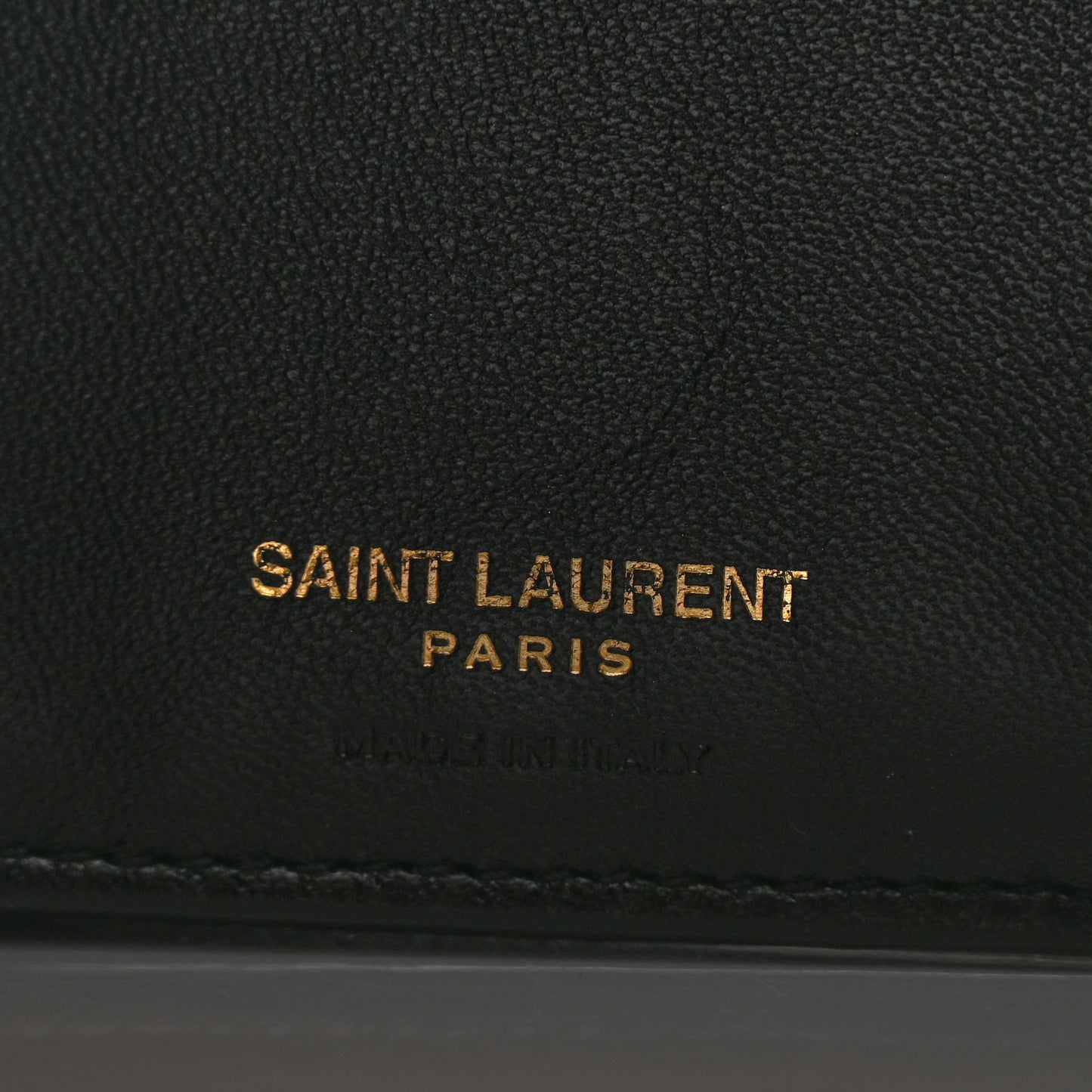 Patent Matelasse Monogram Vicky Tri-Fold Wallet Black