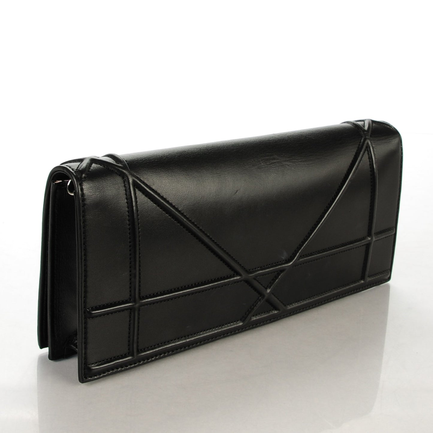 Lambskin Diorama Pochette Black