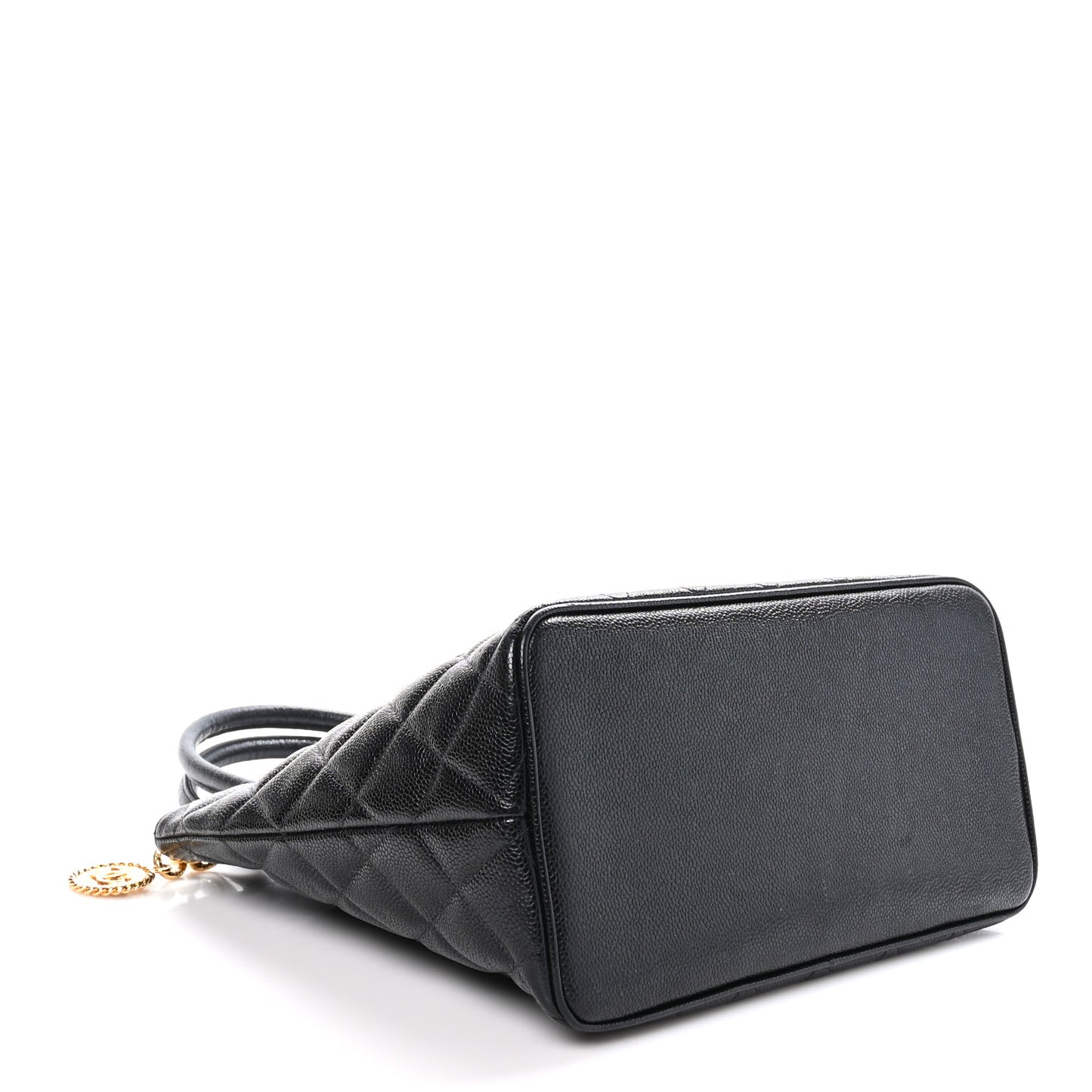 Caviar Quilted Medallion Tote Black