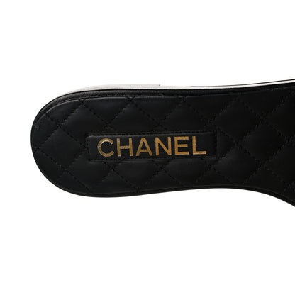 Chanel Lambskin Quilted CC Turnlock Sandals 40 Black 7 of 8