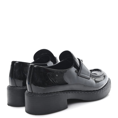Prada Vernice Triangle 50mm Loafers 39.5 Black 5 of 10