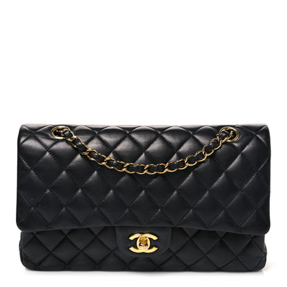 Chanel Lambskin Quilted Medium Double Flap Black 1 of 10
