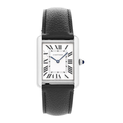 Cartier Stainless Steel Calfskin 27mm Tank Solo Quartz Watch 1 of 5