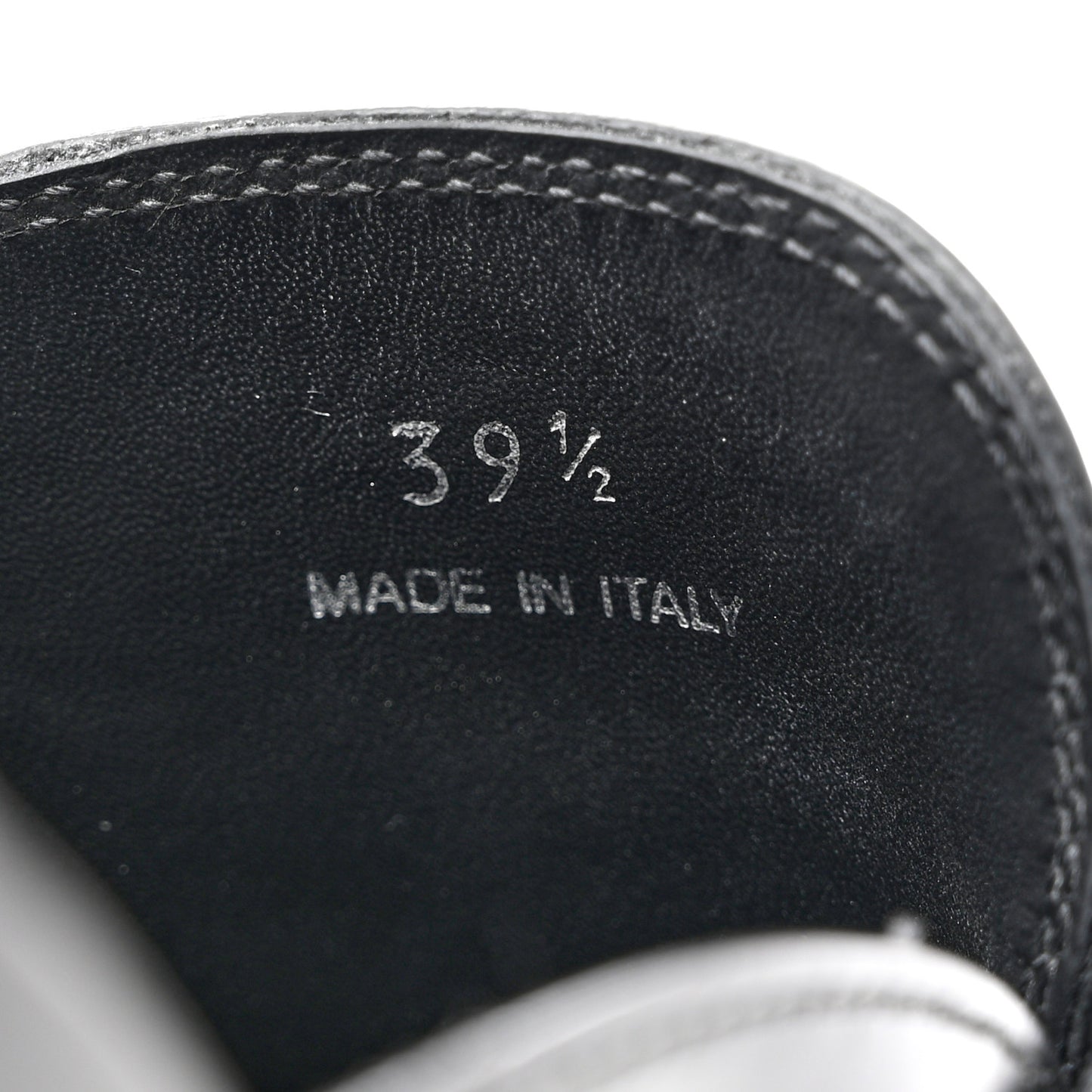 Spazzolato Metal Triangle Logo 40mm Loafer Mules 39.5 Black