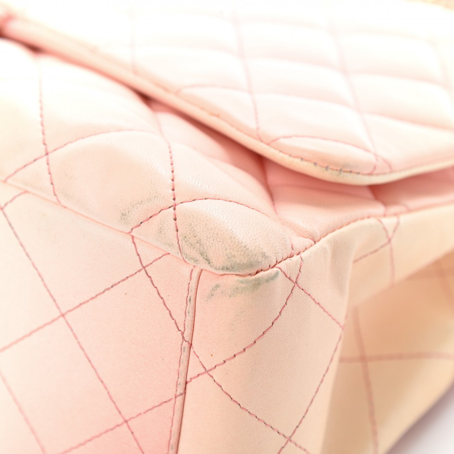 Chanel Lambskin Degrade Quilted Maxi Single Flap Pink 11 of 11