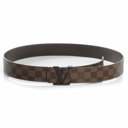 Louis Vuitton Damier Ebene LV Initiales Belt 95 38 1 of 5