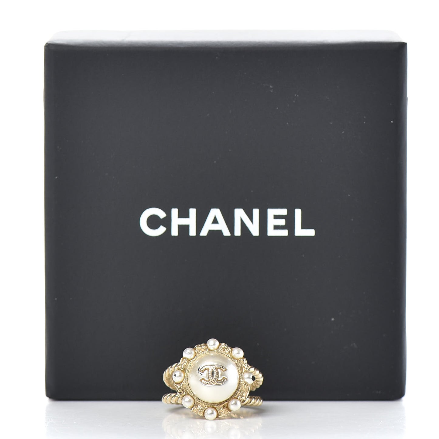 Pearl CC Ring 50 5 Gold Pearly White
