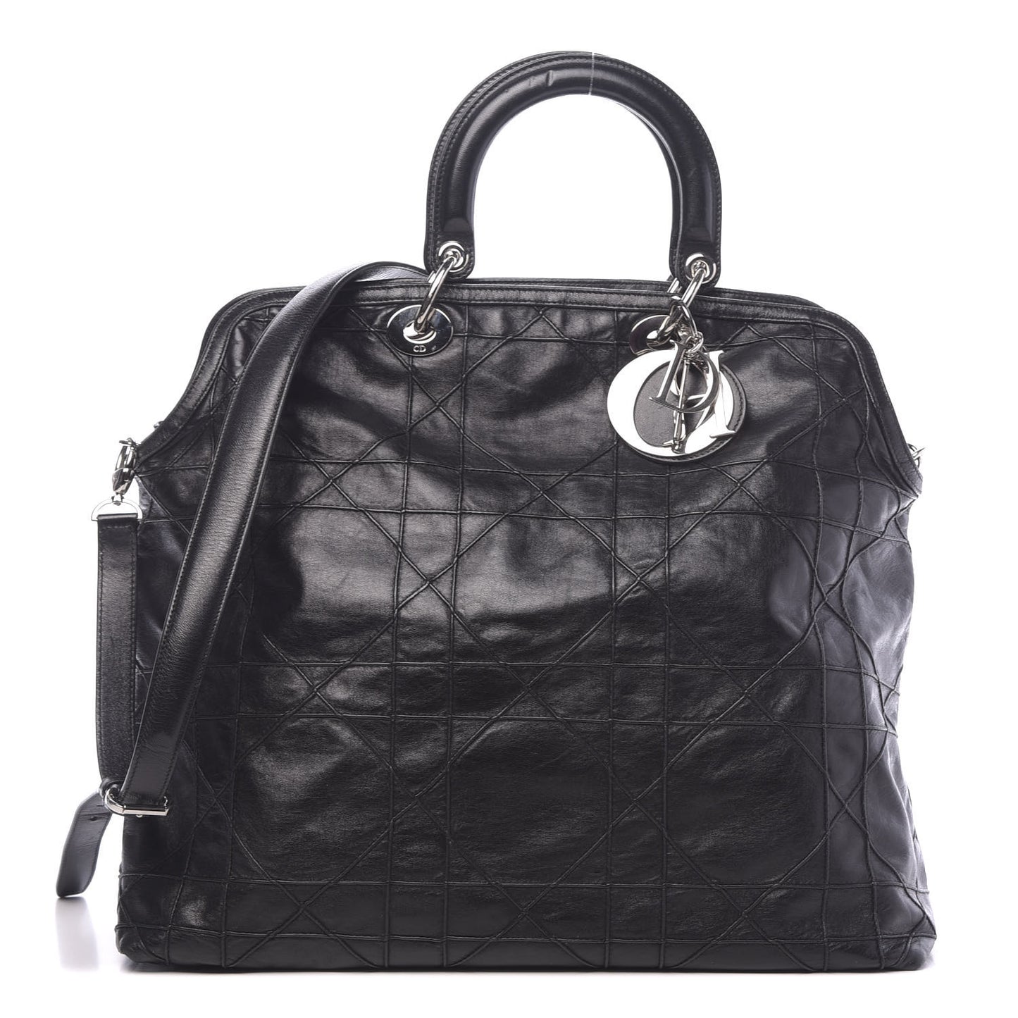 Lambskin Cannage Large Granville Tote Black