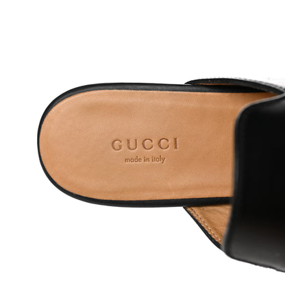 Gucci Calfskin Womens Princetown Slippers 37.5 Black 7 of 9