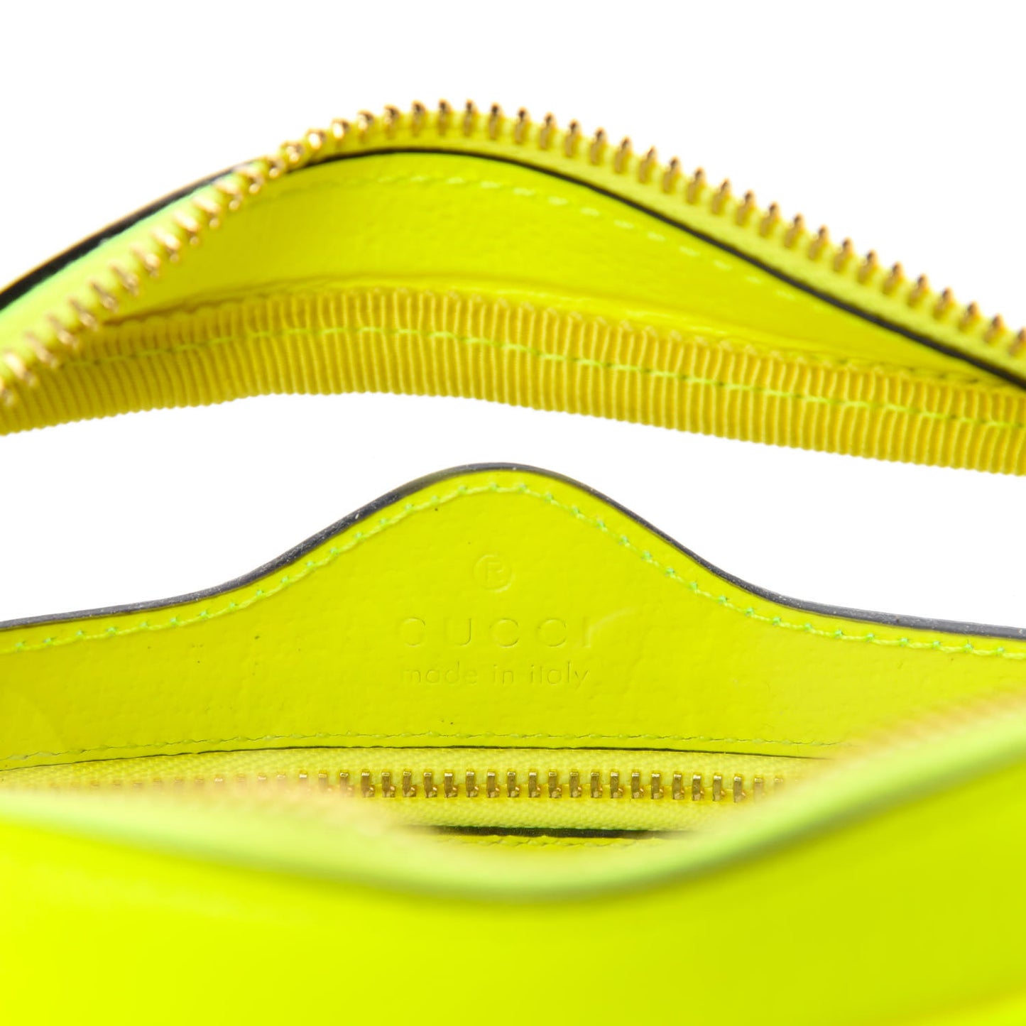 Vinyl Web Mini Ophidia Transparent Shoulder Bag Yellow Fluo