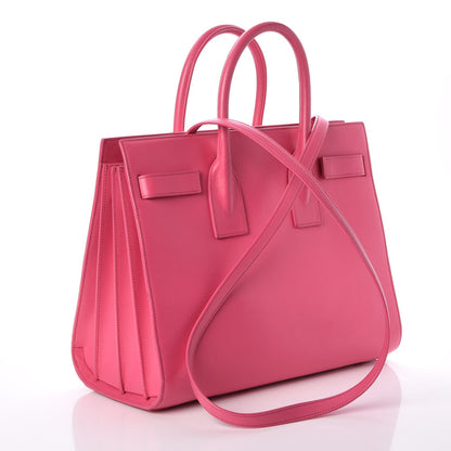 Saint Laurent Calfskin Small Sac De Jour Lipstick Fuchsia 4 of 8