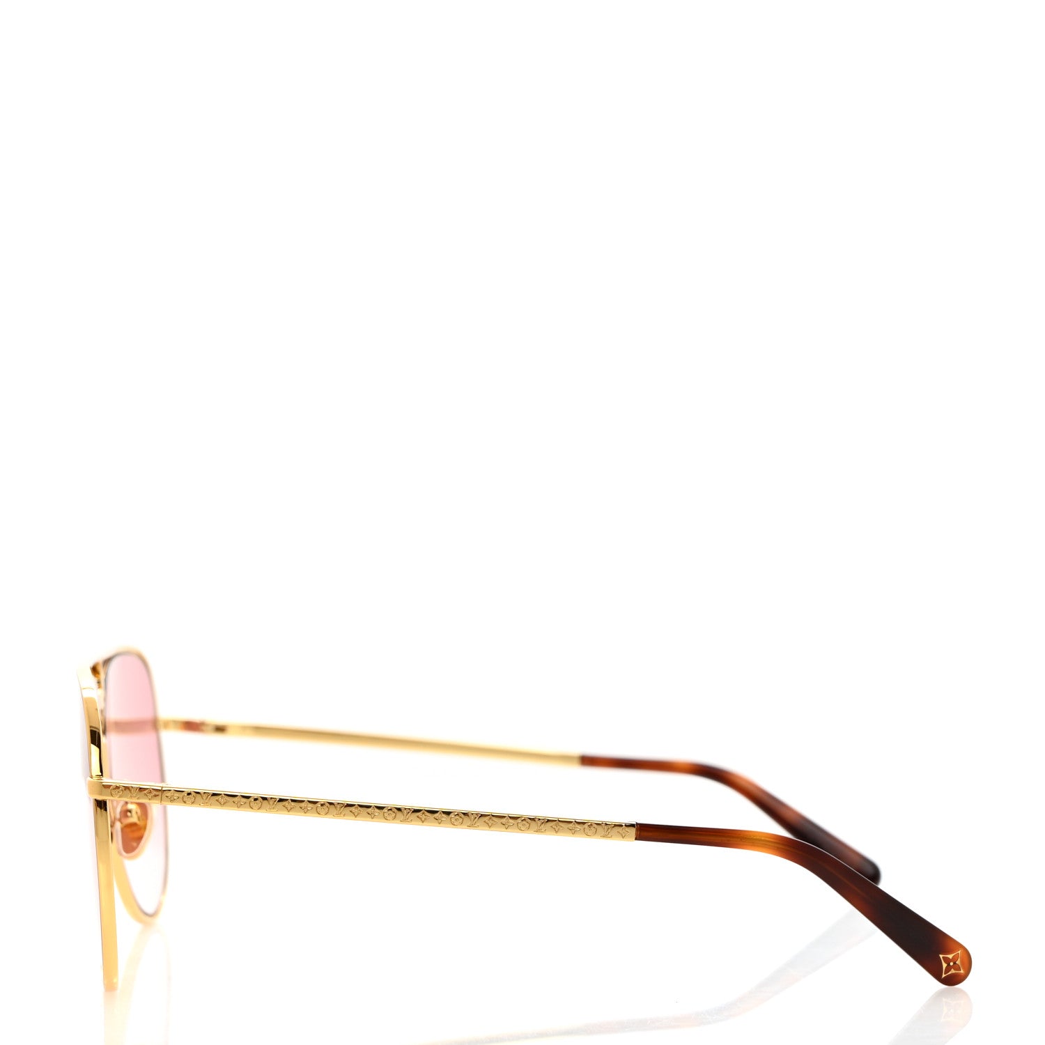 Louis Vuitton Metal LV Star Pilot Sunglasses Z1868U Pink 3 of 7