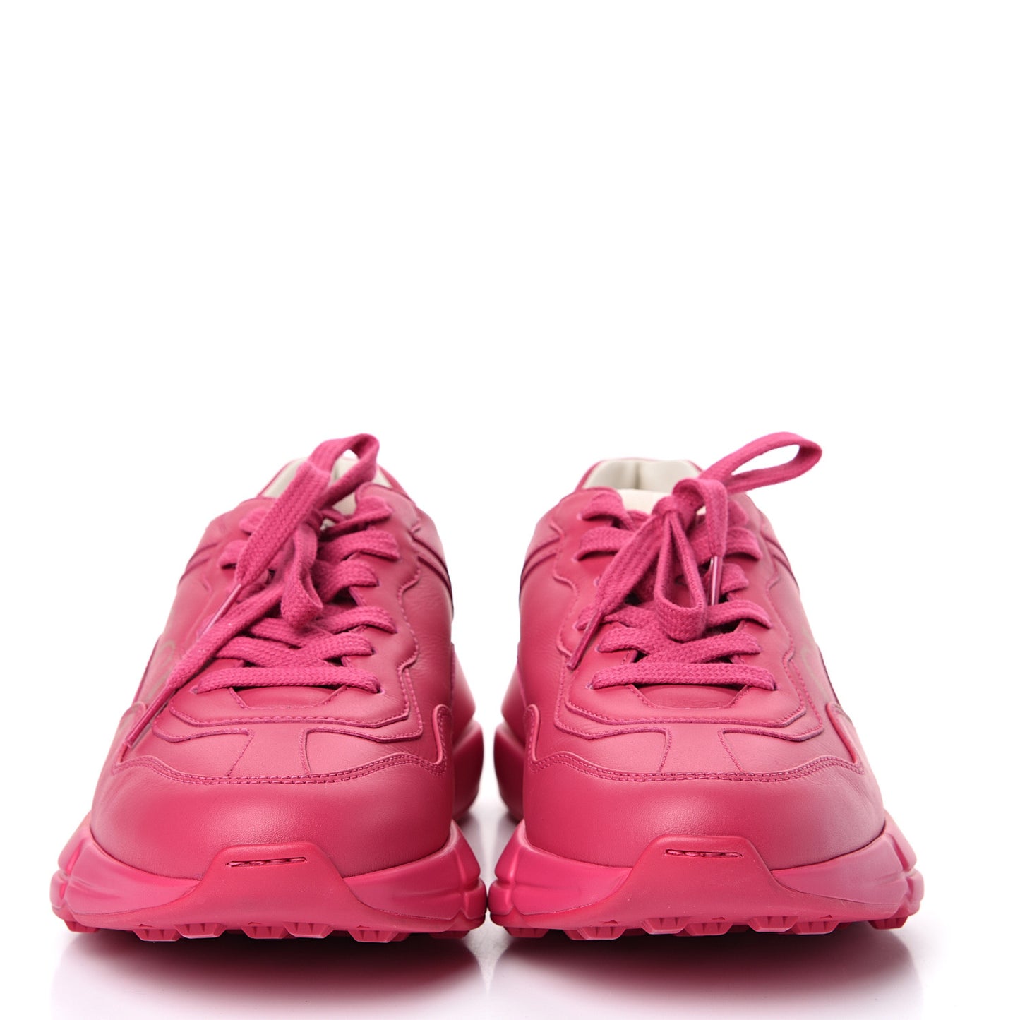 Calfskin Logo Womens Rhyton Sneakers 39.5 Box Pink